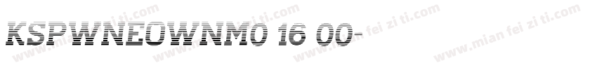 KSPWNEOWNM0 16 00字体转换
